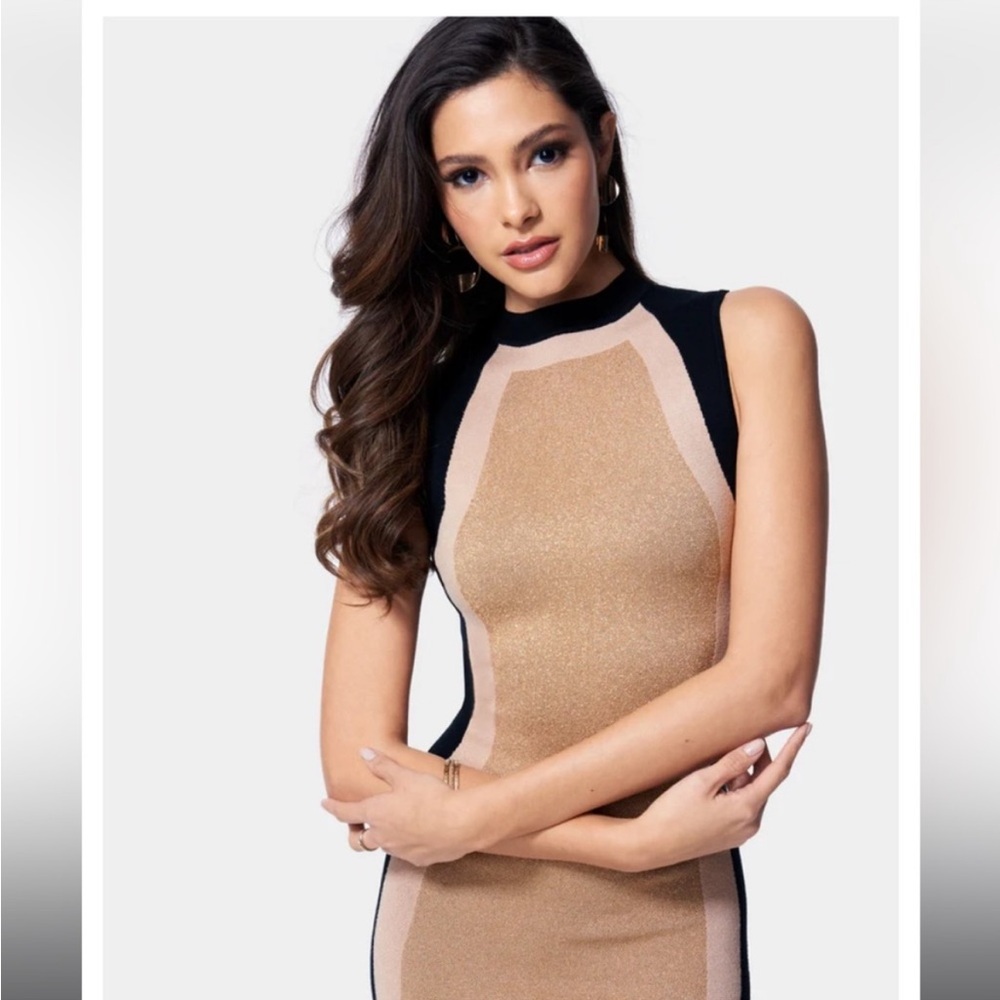 Bebe Colorblock Sweater Dress - Picture 3 of 4